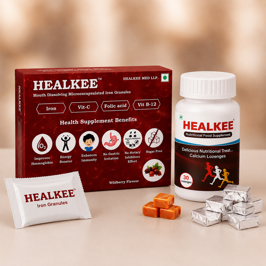 HEALKEE Iron & Calcium Family combo