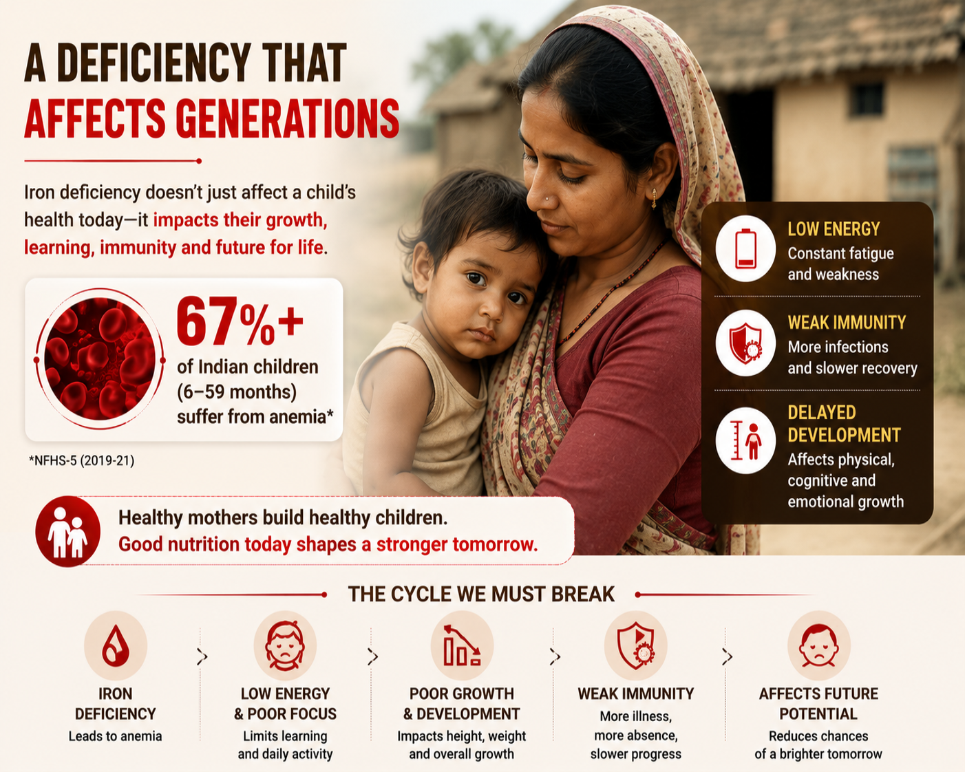 A deficiency that affects generations — mother and child
